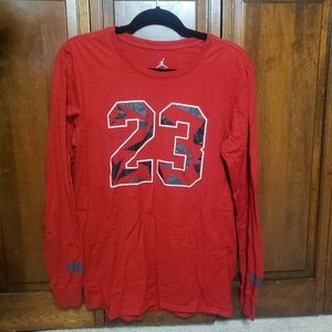 Jordan 23 red long sleeve tee